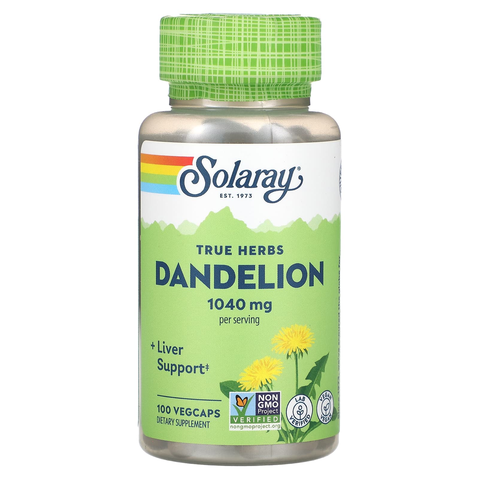 Solaray, Dandelion Root 520 mg, 100 VegCaps UPC 076280012101 | HiLife Vitamins